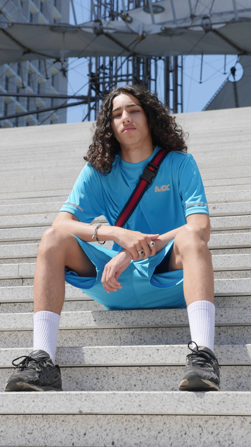 Short MX Trail Bleu