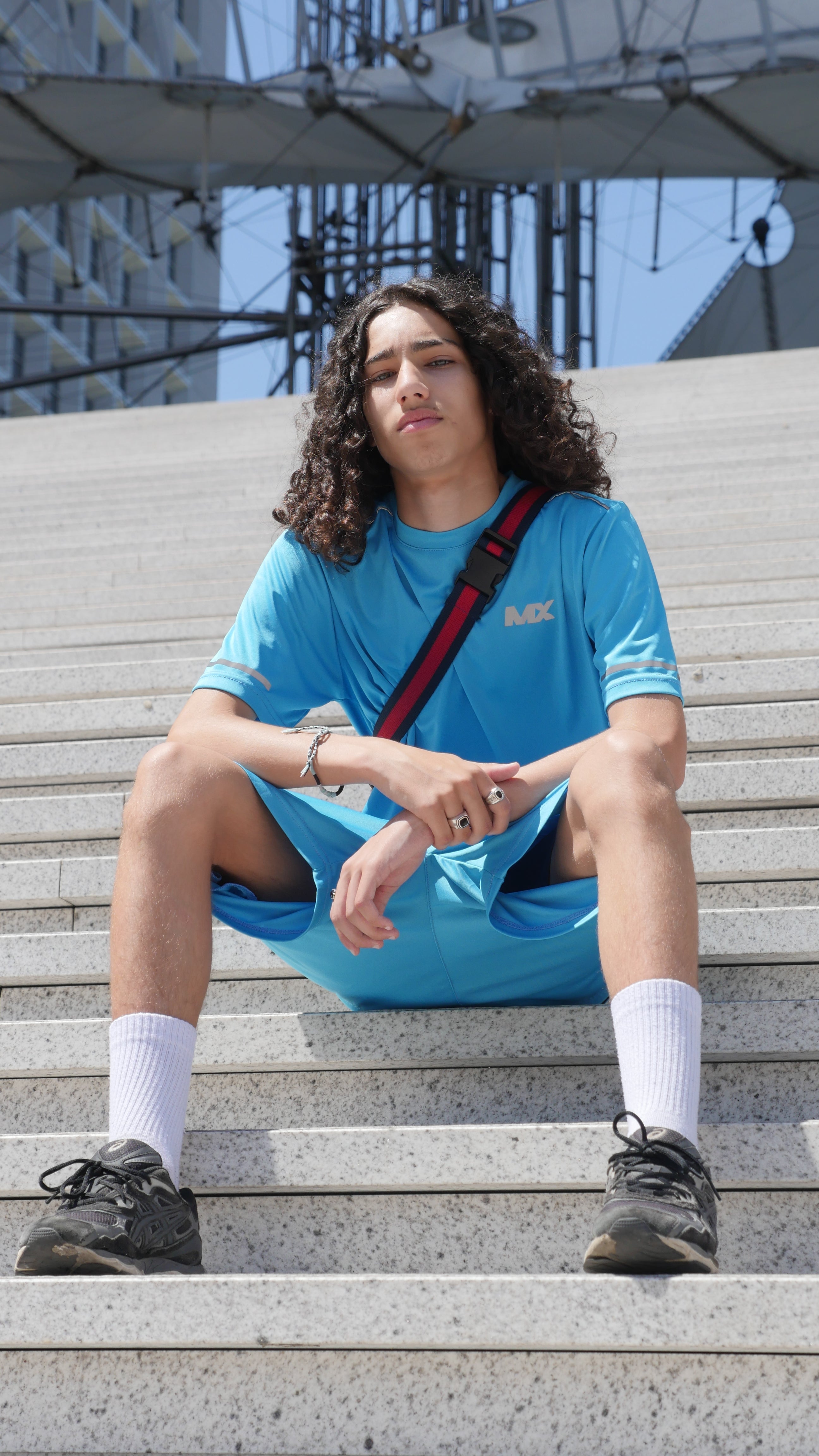 Short MX Trail Bleu